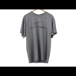 Vintage Nike Football Heather Grey T Shirt Y2K Size XL